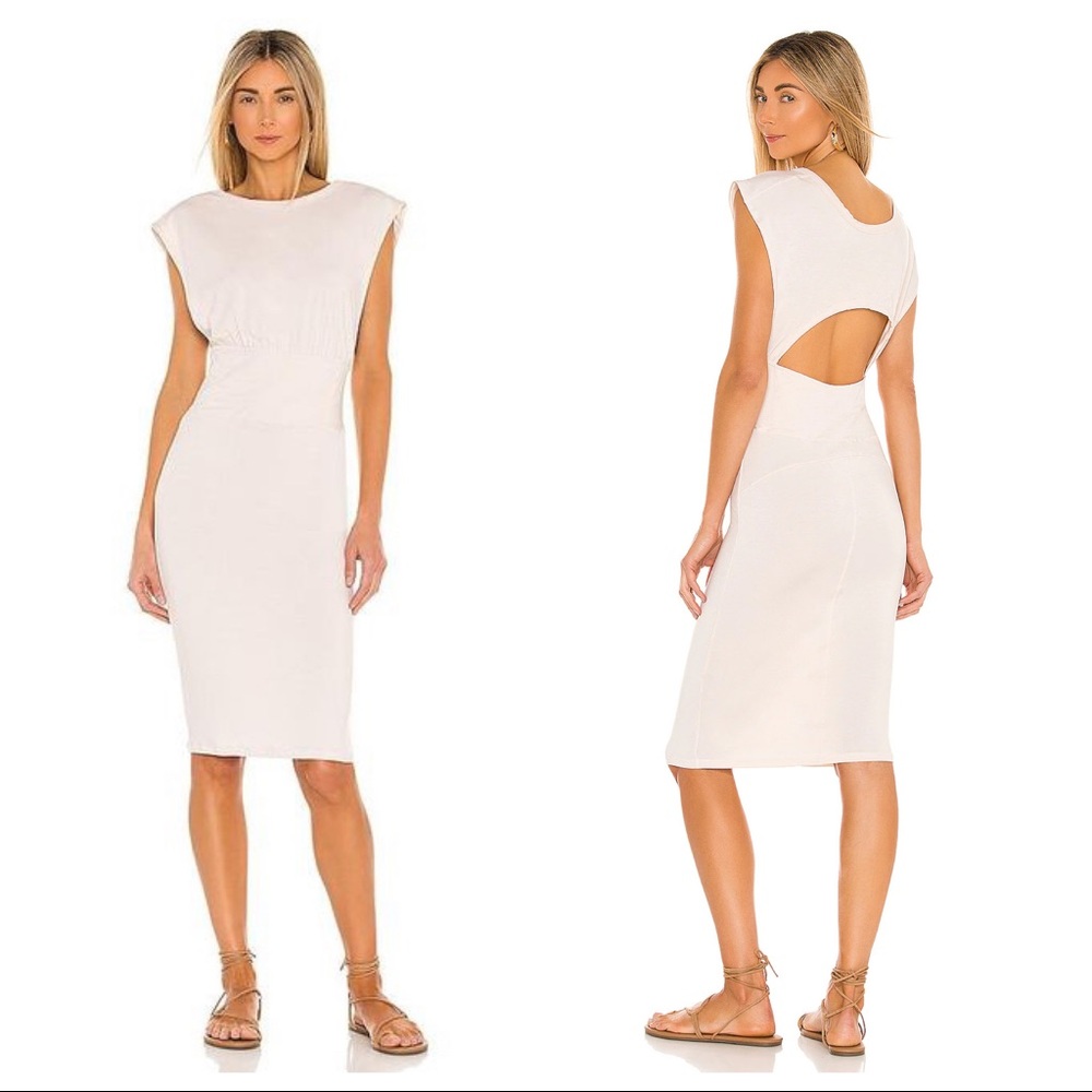 NWOT indah Scorpio midi dress in cream